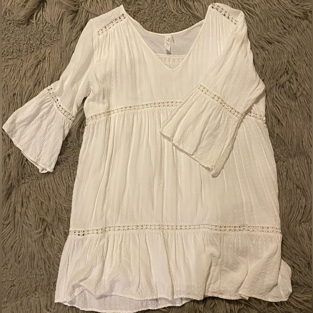 L love White Mini Dress